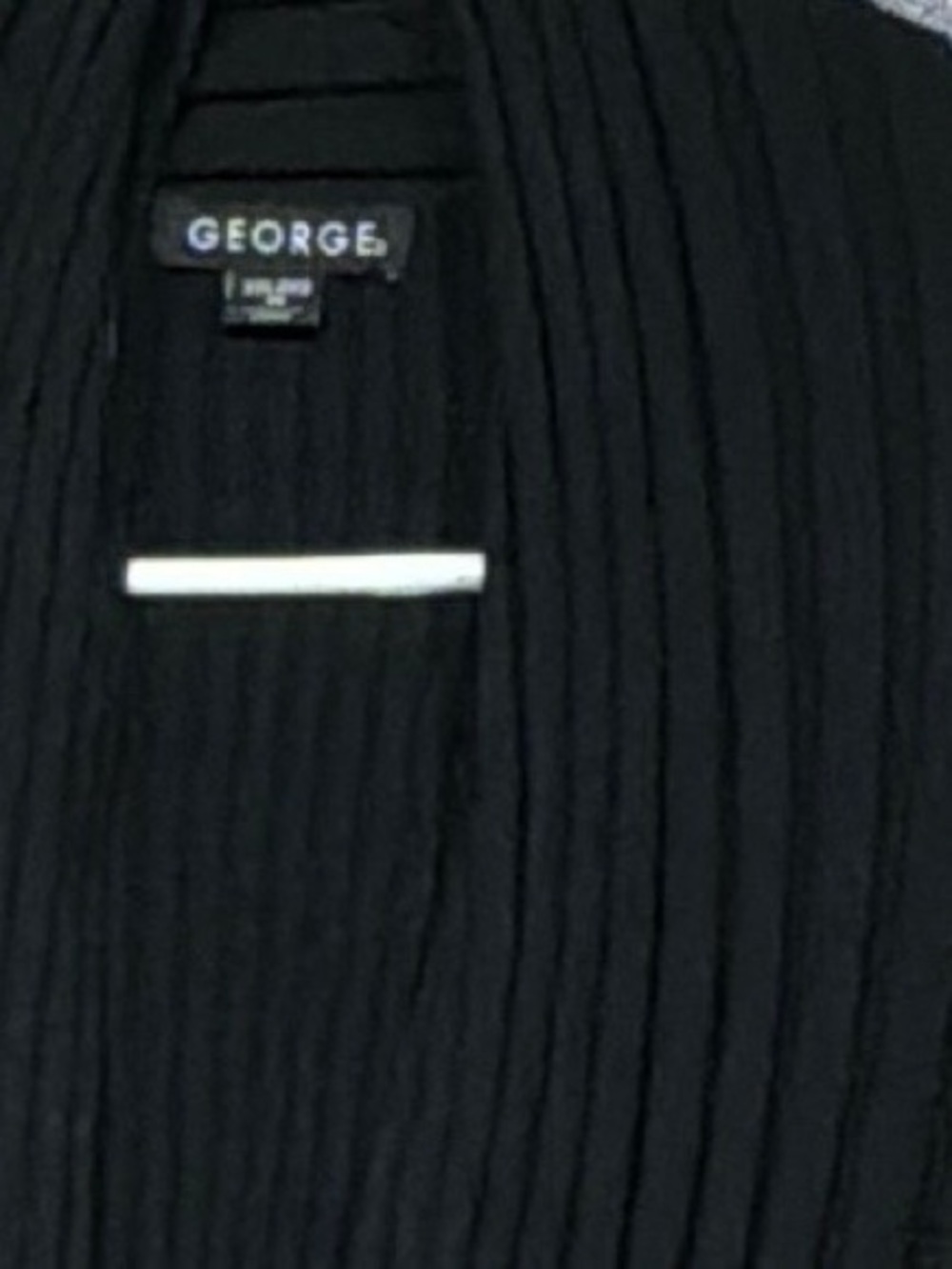 George Black Ribbed Open-Front Draped Cardigan - Picture 3 of 3